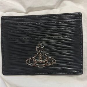 Black Leather Card Holder Vivienne Westwood